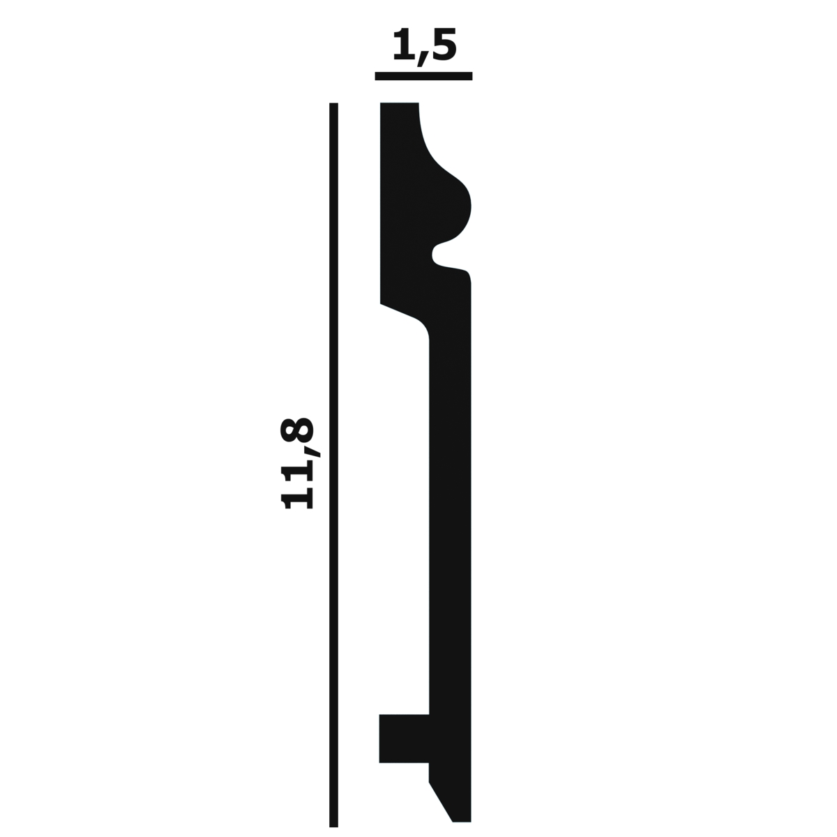 Perfect Plus P14 Плинтус напольный 15x118x2000 2 P14 Perfect Plus Плинтус напольный Дюрополимер