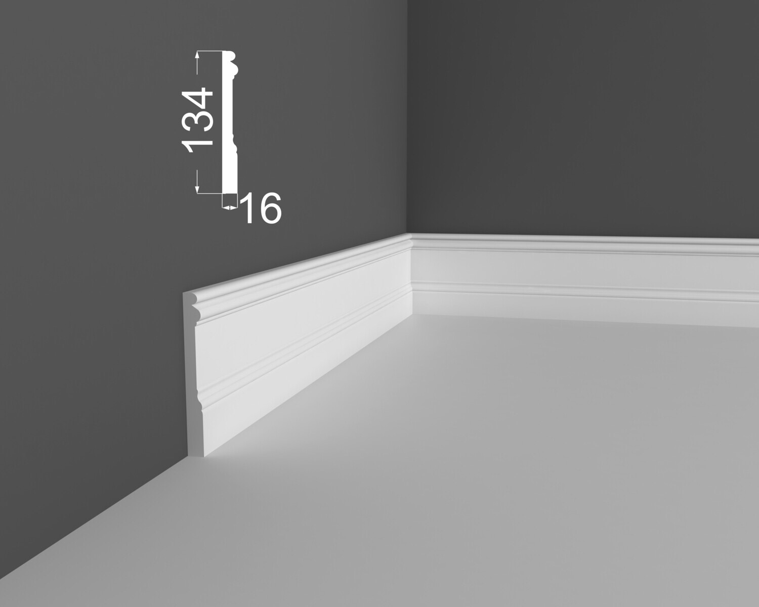 DeARTIO P15.134.16 Плинтус напольный 16x134x2070 3 P15.134.16 Плинтус DeARTIO