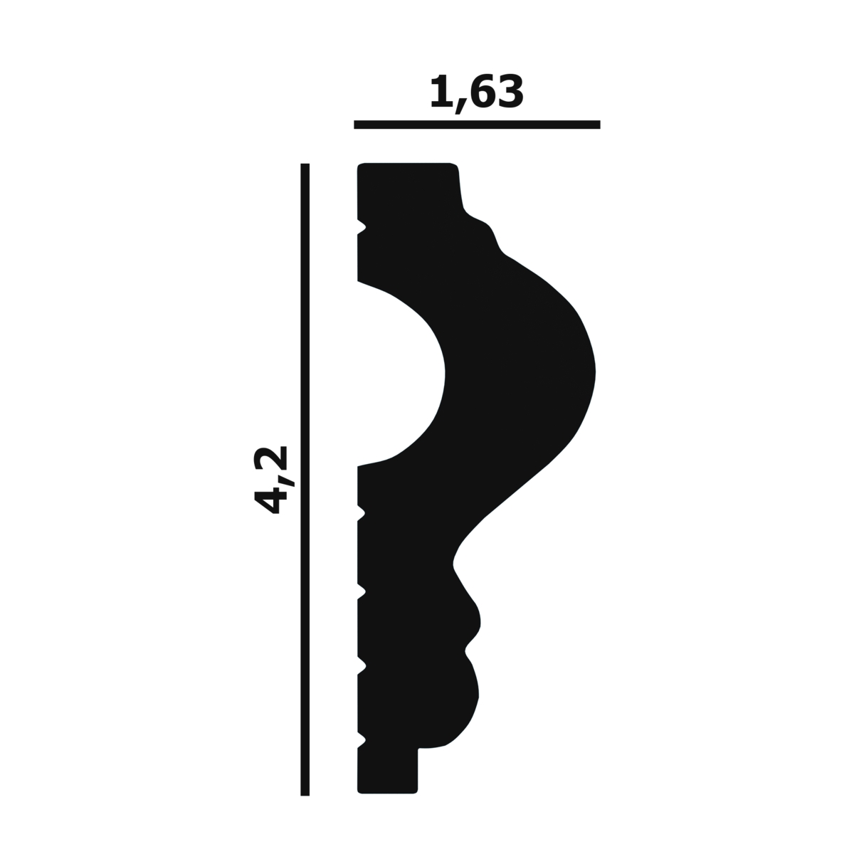 Perfect Plus P54F Молдинг для стен Гибкий 16x42x2000 2 Perfect Plus P54