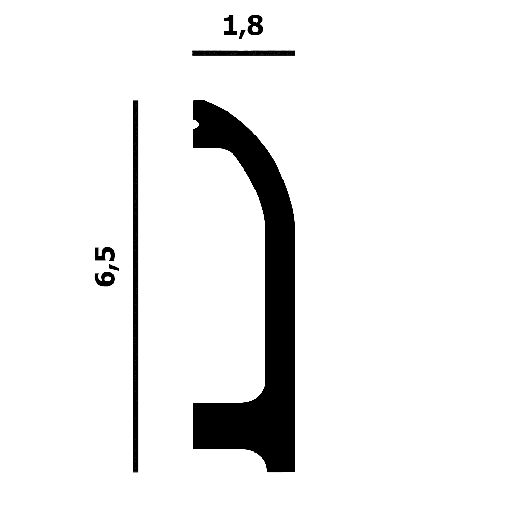 Perfect Plus P150 Плинтус напольный 18x65x2000 2 Perfect Plus P150 Плинтус напольный