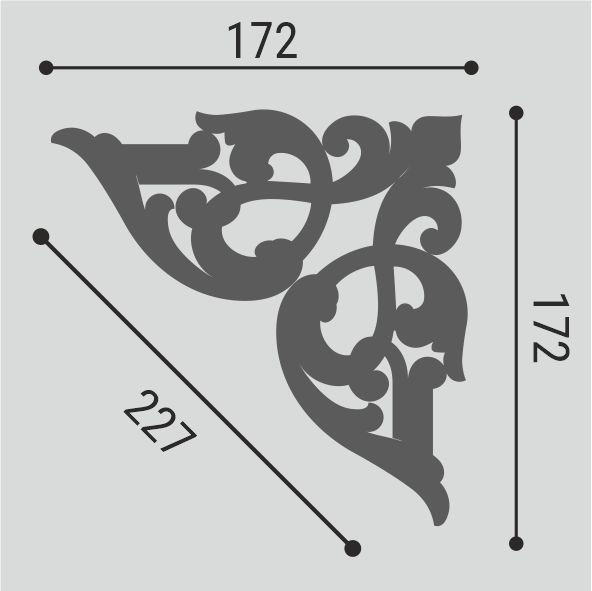 Bello Deco М26 У2 Угловой элемент 172x172 2 Bello Deco М26 У2 Угловой элемент 172x172