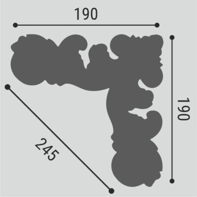 Bello Deco УУ1 Угловой элемент универсальный 190x190